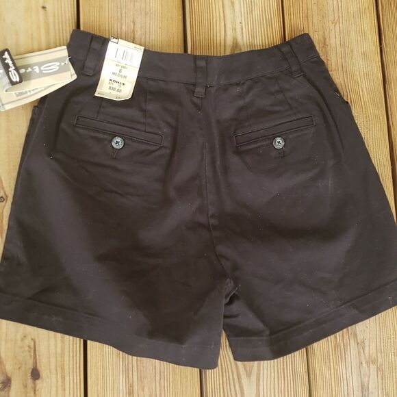Lee women's black khakis mid rise shorts size 6 NWT - Picture 7 of 11
